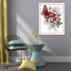 14ct Stamped Cross Stitch - Butterfly Flower(28*35cm)