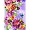 5D DIY Diamond Painting - Full Drill - Gorgeous Flowers Butterfly