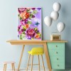 5D DIY Diamond Painting - Full Drill - Gorgeous Flowers Butterfly